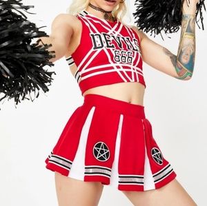 Satanic cheerleader costume
